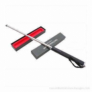 Expandable Baton with Rubber Handle, Measures 21/25 Inches